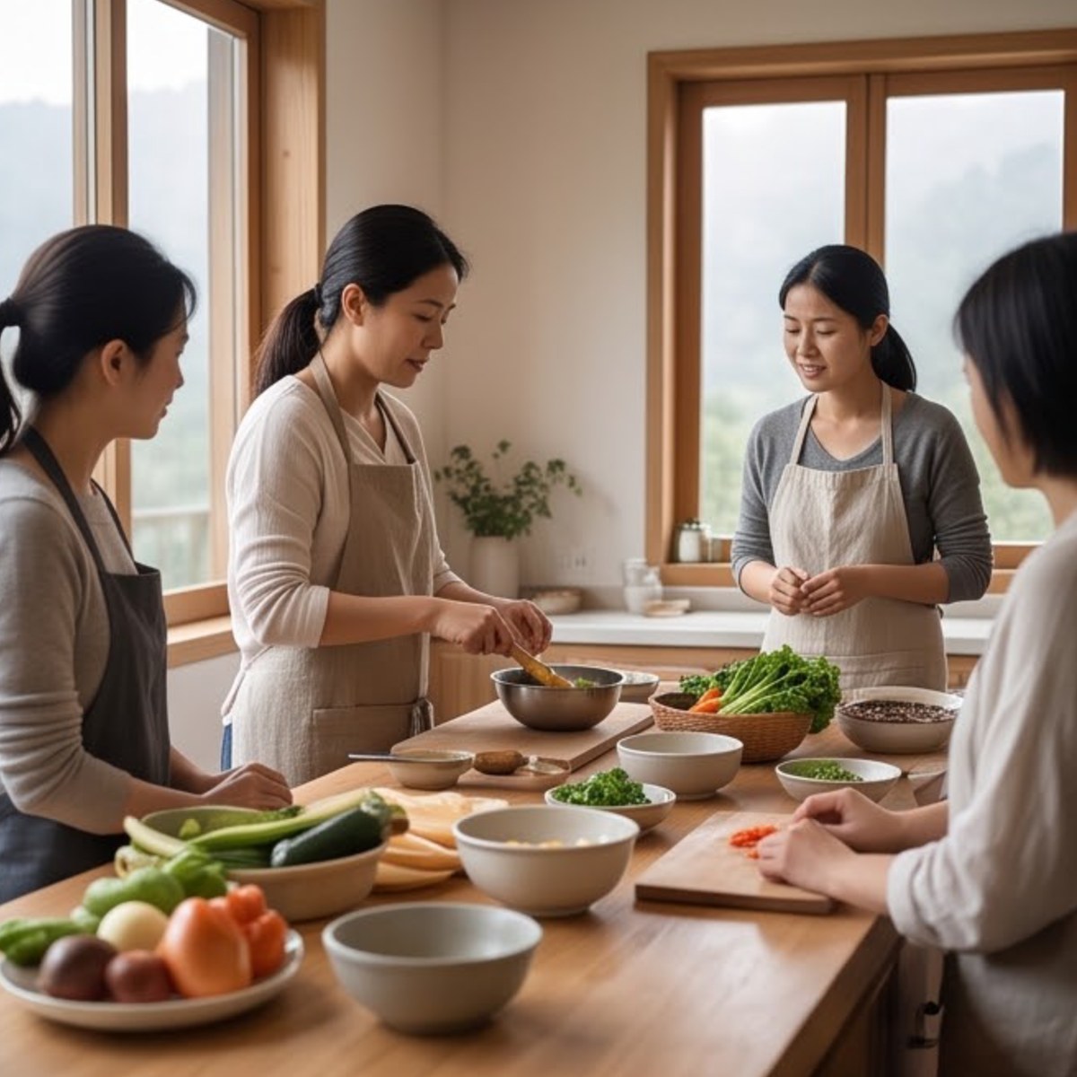 山雾、餐台与手作的下午