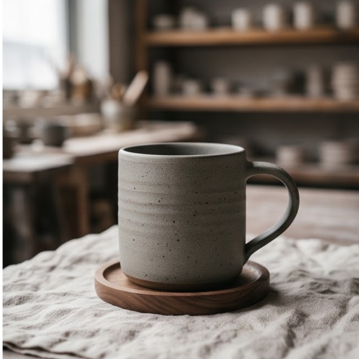 染白 · 「岩语」哑光大马克杯