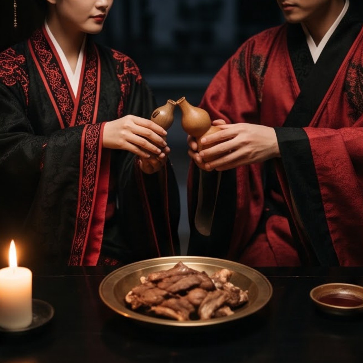婚仪现场与礼器记录