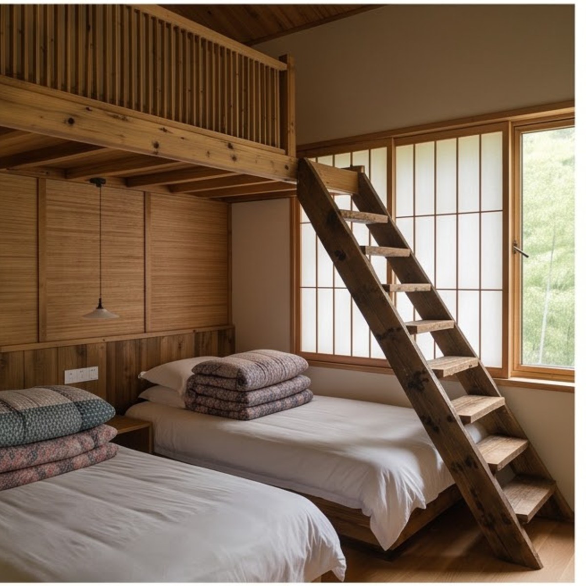 六栋小屋 · 散在竹海的不同高度