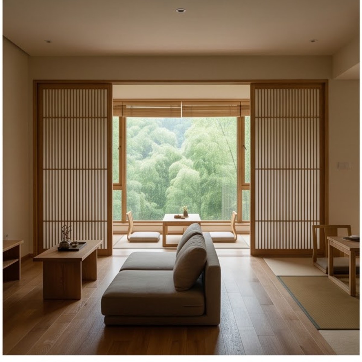 六栋小屋 · 散在竹海的不同高度